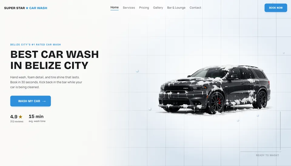 Superstar Car Wash website